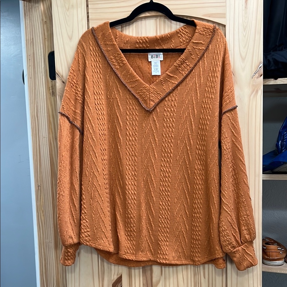 BIBI Orange Knit Sweater